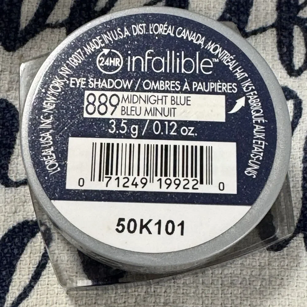 Loreal Infallible Eye Shadow - 889 Midnight Blue - New - Rare Retired Color